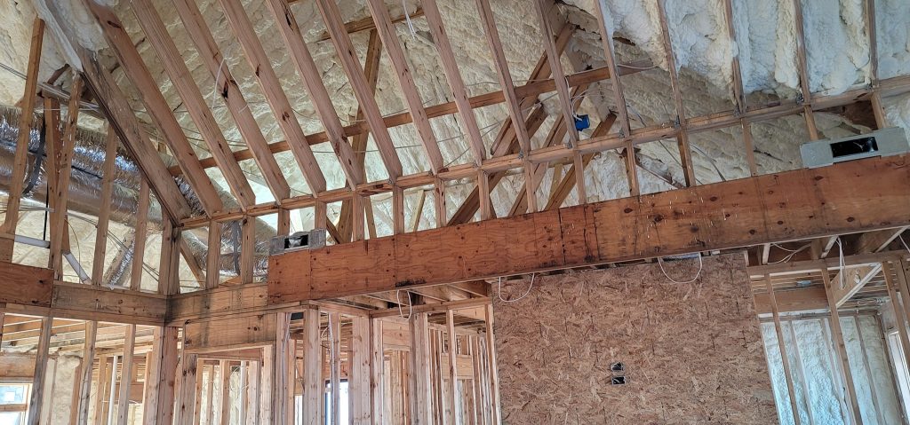 Spray foam insulation in new Sequatchie Valley home