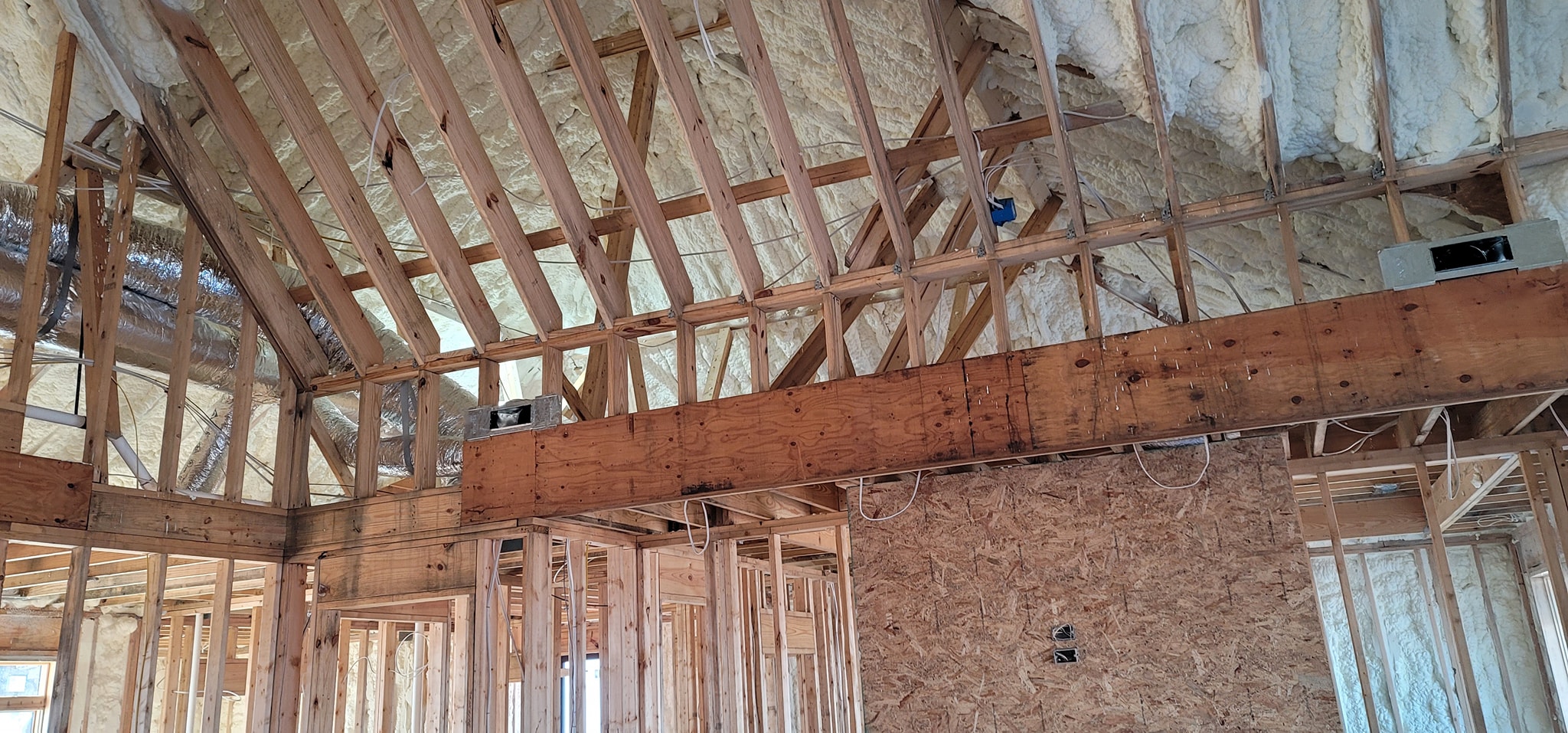 Spray foam insulation in new Sequatchie Valley home