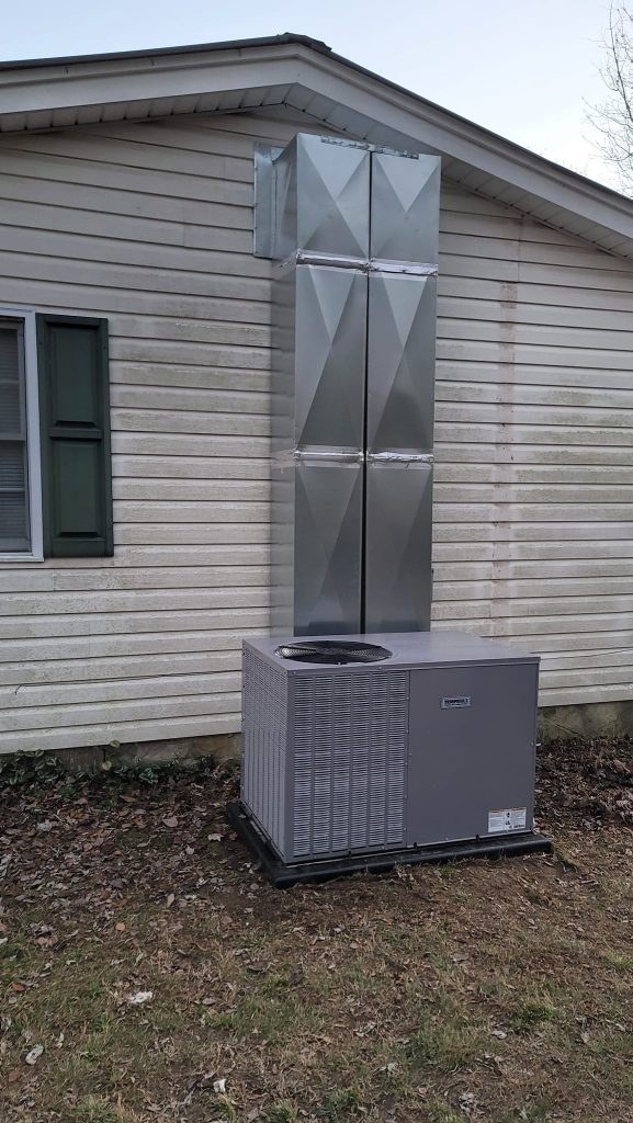 Custom exterior duct riser and package unit in the Sequatchie Valley