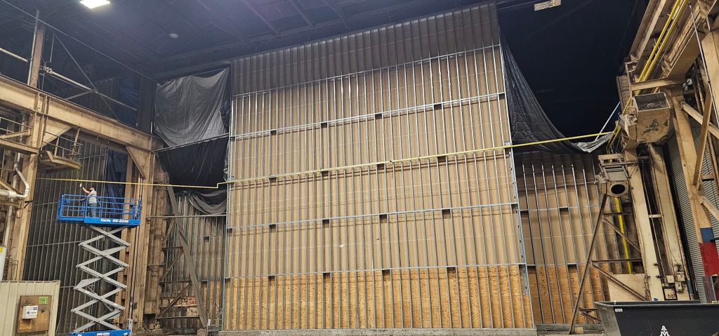 Industrial ventilation work inside a commercial facility in the Sequatchie Valley